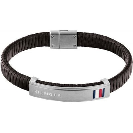 Bracciale Uomo Tommy Hilfiger – Acciaio e Pelle Marrone