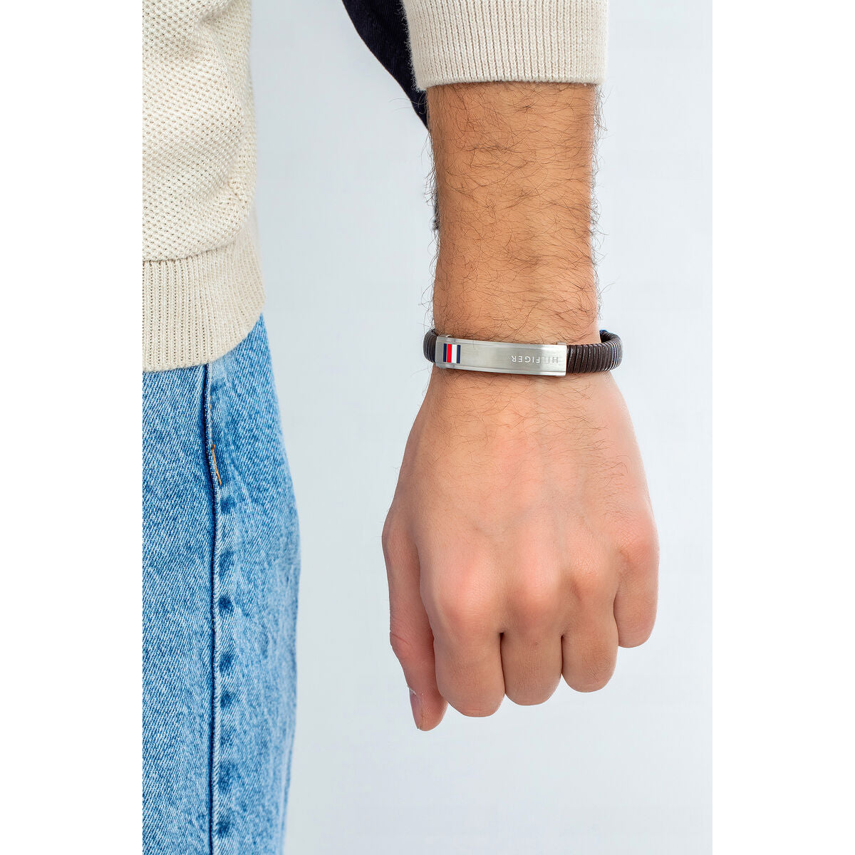 Bracciale Uomo Tommy Hilfiger – Acciaio e Pelle Marrone