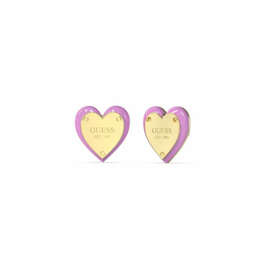 Orecchini Donna Guess Cuore Acciaio Oro Rosa